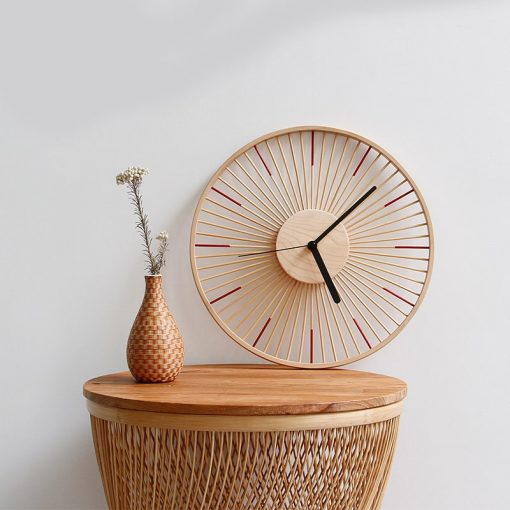 Horloge murale en bois au style vintage et original